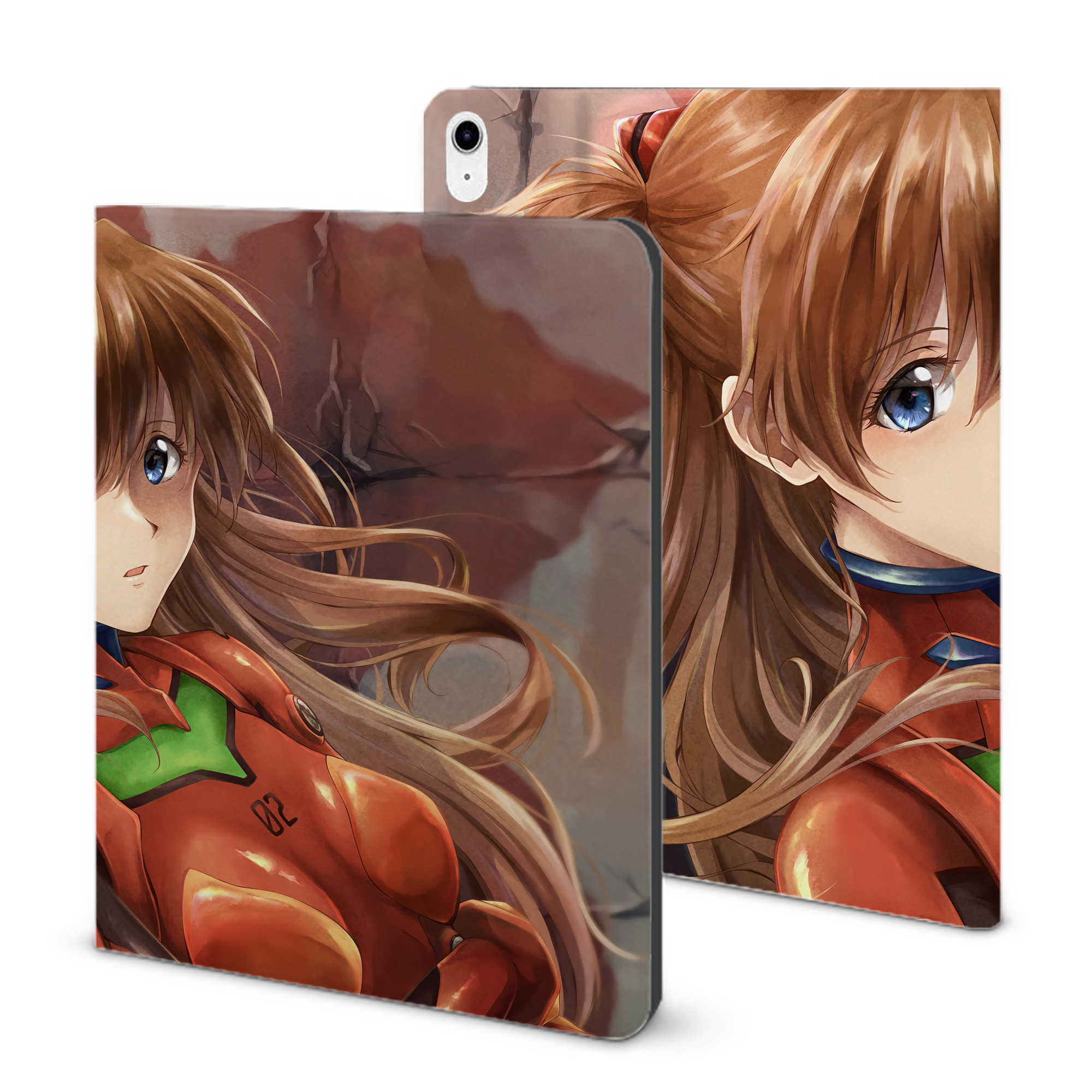 （画像用） EVA 新世紀エヴァンゲリオン IPad ケース ブック型 PUレザー TPU 耐衝撃 軽量 薄型 ペン収納なし 全面保護 IPad 各モデル対応